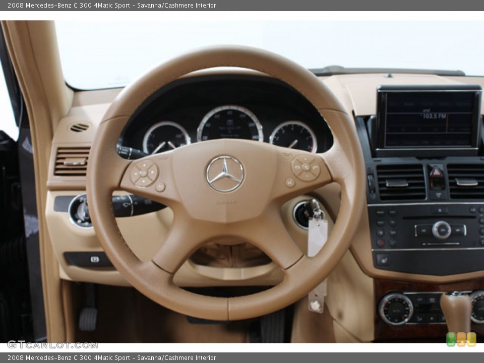 Savanna/Cashmere Interior Steering Wheel for the 2008 Mercedes-Benz C 300 4Matic Sport #60139656