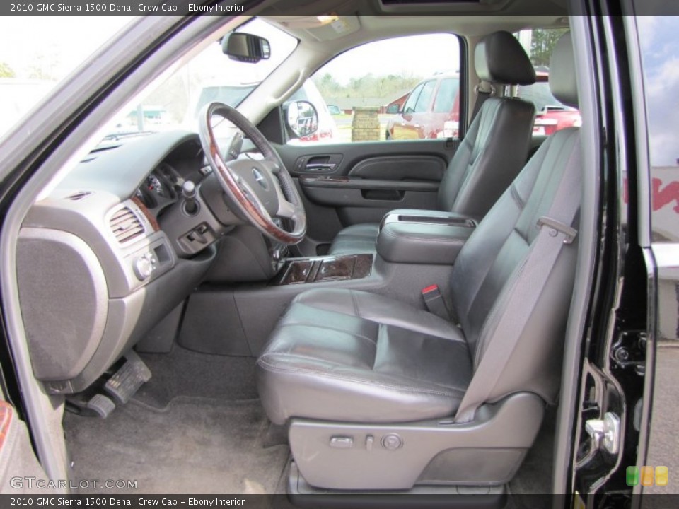 Ebony Interior Photo for the 2010 GMC Sierra 1500 Denali Crew Cab #60140958