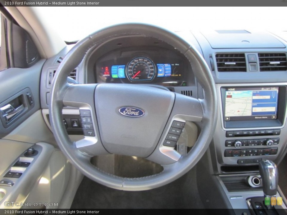 Medium Light Stone Interior Steering Wheel for the 2010 Ford Fusion Hybrid #60141879