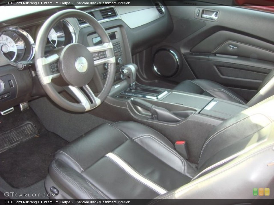 Charcoal Black/Cashmere Interior Prime Interior for the 2010 Ford Mustang GT Premium Coupe #60141909