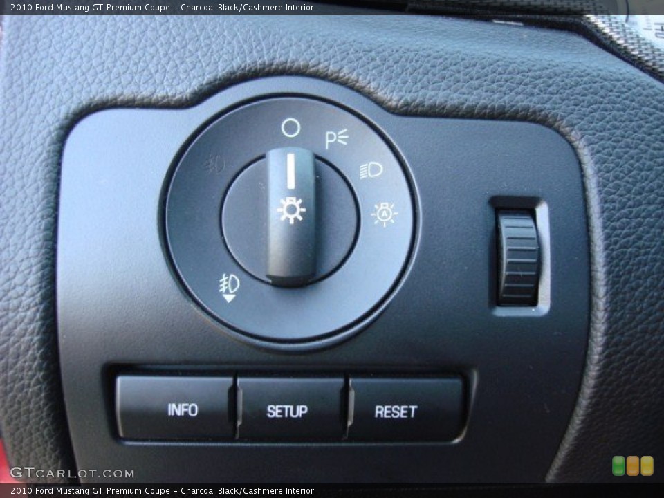 Charcoal Black/Cashmere Interior Controls for the 2010 Ford Mustang GT Premium Coupe #60142050