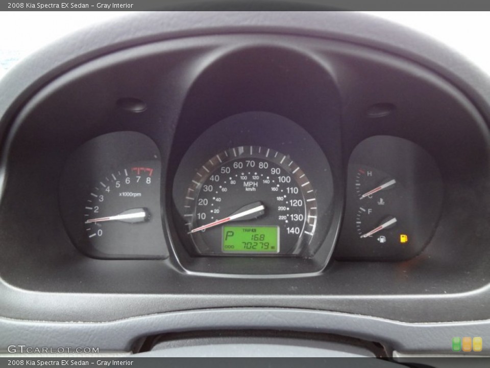 Gray Interior Gauges for the 2008 Kia Spectra EX Sedan #60144916