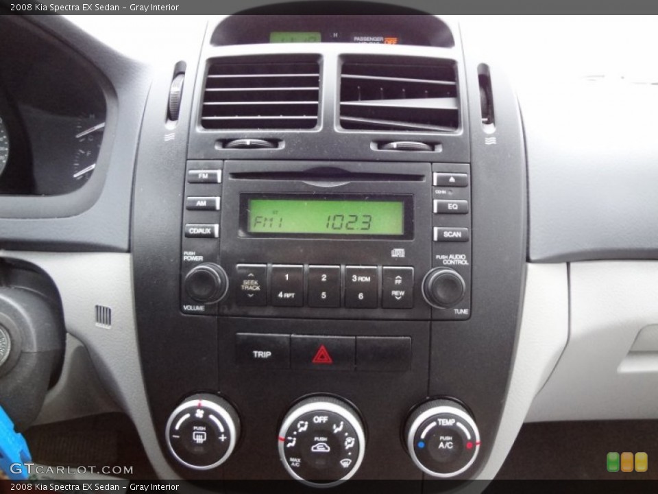 Gray Interior Controls for the 2008 Kia Spectra EX Sedan #60144924