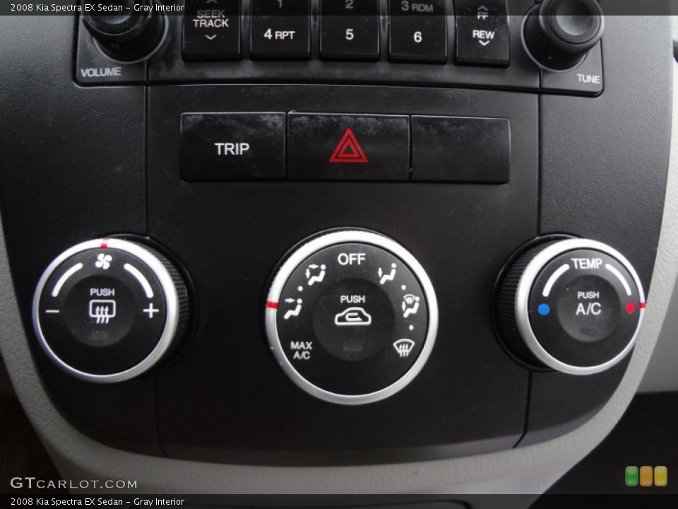 Gray Interior Controls for the 2008 Kia Spectra EX Sedan #60144942