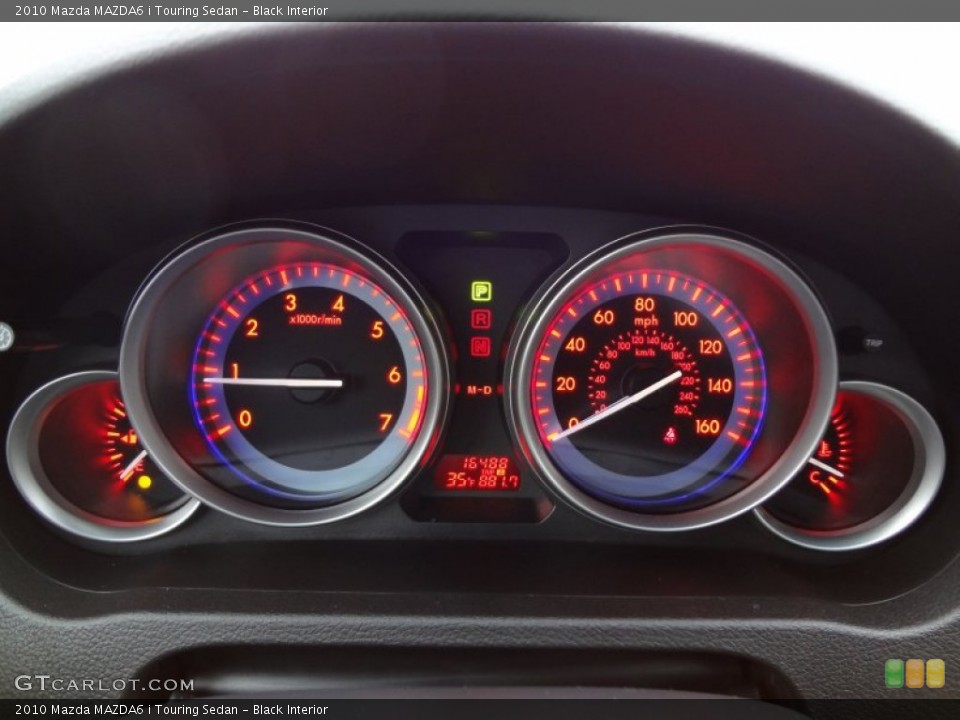Black Interior Gauges for the 2010 Mazda MAZDA6 i Touring Sedan #60145089