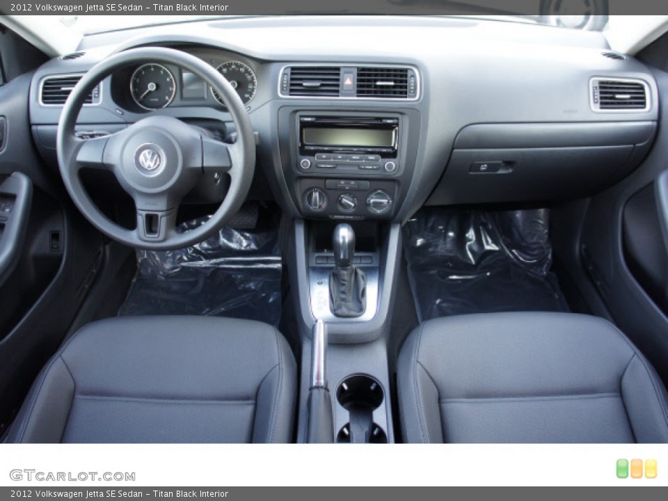 Titan Black Interior Dashboard for the 2012 Volkswagen Jetta SE Sedan #60148394