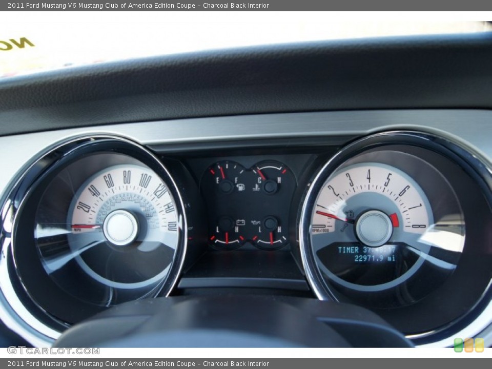 Charcoal Black Interior Gauges for the 2011 Ford Mustang V6 Mustang Club of America Edition Coupe #60150055