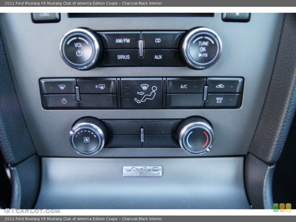 Charcoal Black Interior Controls for the 2011 Ford Mustang V6 Mustang Club of America Edition Coupe #60150111