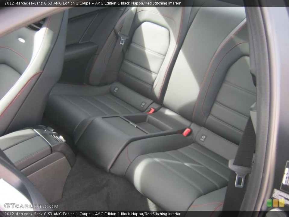 AMG Edition 1 Black Nappa/Red Stitching 2012 Mercedes-Benz C Interiors