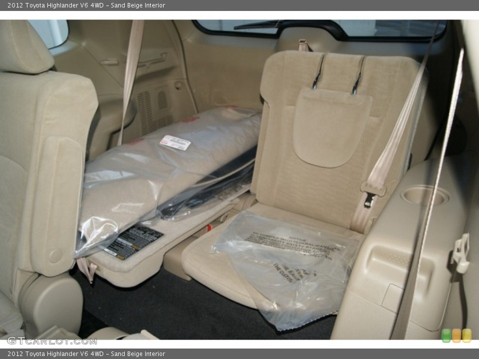 Sand Beige Interior Rear Seat for the 2012 Toyota Highlander V6 4WD #60151929