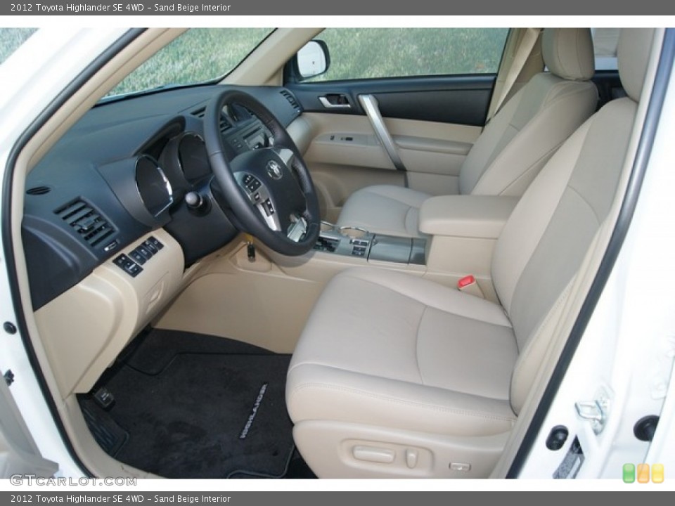 Sand Beige Interior Photo for the 2012 Toyota Highlander SE 4WD #60152024