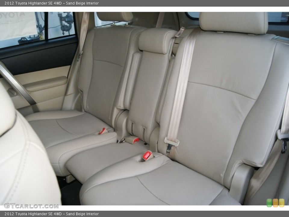Sand Beige Interior Rear Seat for the 2012 Toyota Highlander SE 4WD #60152067