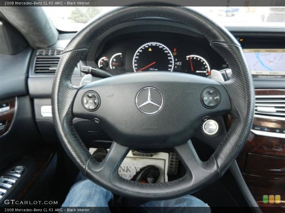 Black Interior Steering Wheel for the 2008 Mercedes-Benz CL 63 AMG #60152277