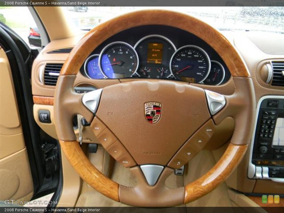Havanna/Sand Beige Interior Steering Wheel for the 2008 Porsche Cayenne S #60155424