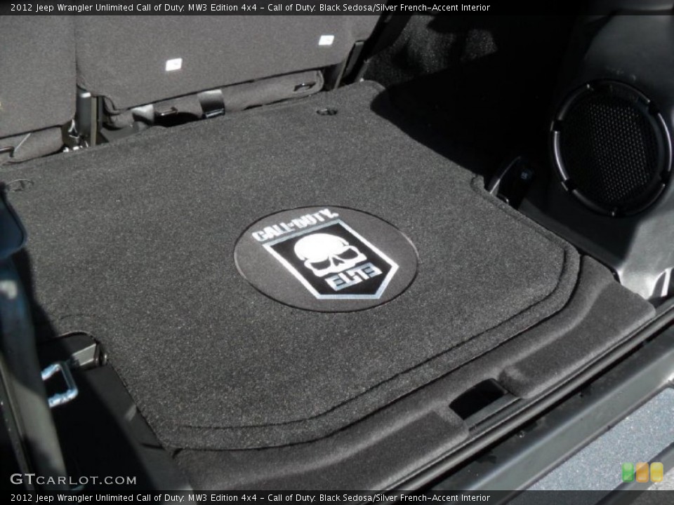 Call of Duty: Black Sedosa/Silver French-Accent Interior Trunk for the 2012 Jeep Wrangler Unlimited Call of Duty: MW3 Edition 4x4 #60158247