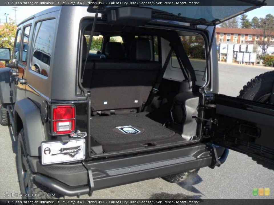 Call of Duty: Black Sedosa/Silver French-Accent Interior Trunk for the 2012 Jeep Wrangler Unlimited Call of Duty: MW3 Edition 4x4 #60158256