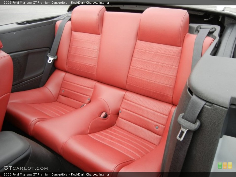 Red/Dark Charcoal Interior Rear Seat for the 2006 Ford Mustang GT Premium Convertible #60158775