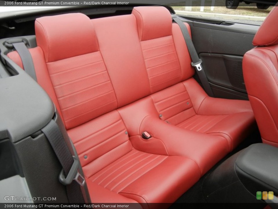 Red/Dark Charcoal Interior Rear Seat for the 2006 Ford Mustang GT Premium Convertible #60158799