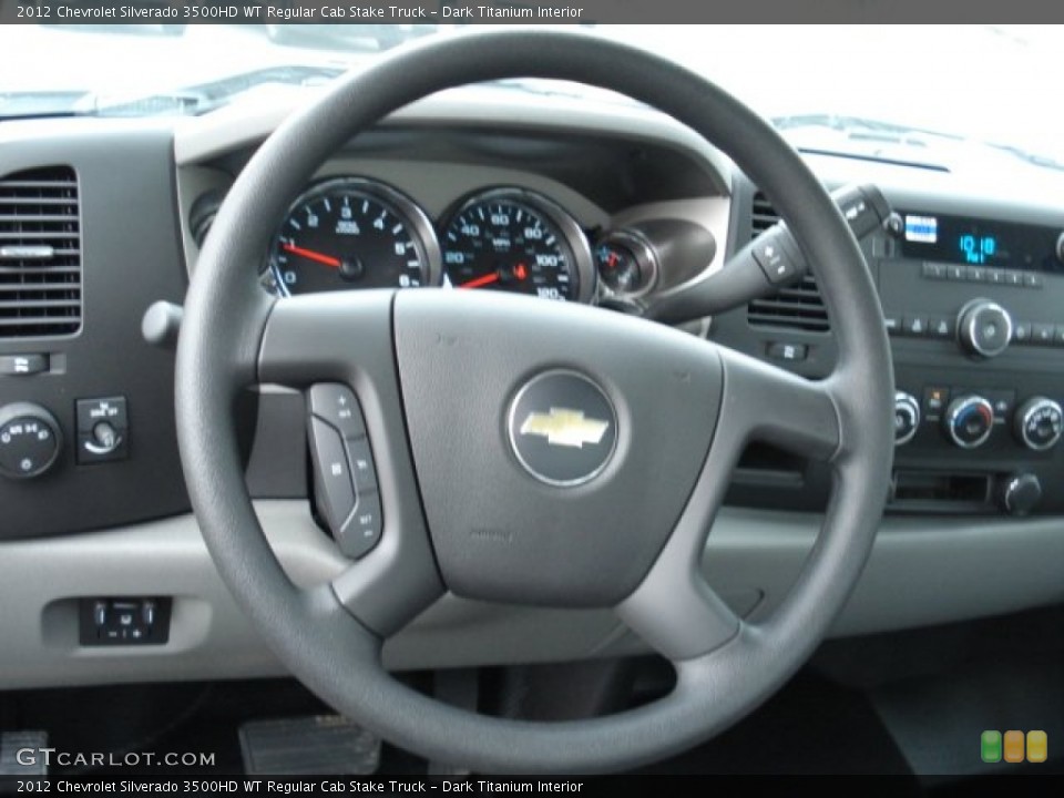 Dark Titanium Interior Steering Wheel for the 2012 Chevrolet Silverado 3500HD WT Regular Cab Stake Truck #60159345