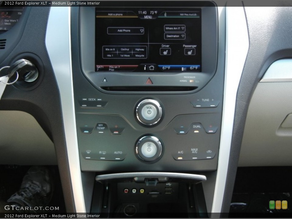 Medium Light Stone Interior Controls for the 2012 Ford Explorer XLT #60161694