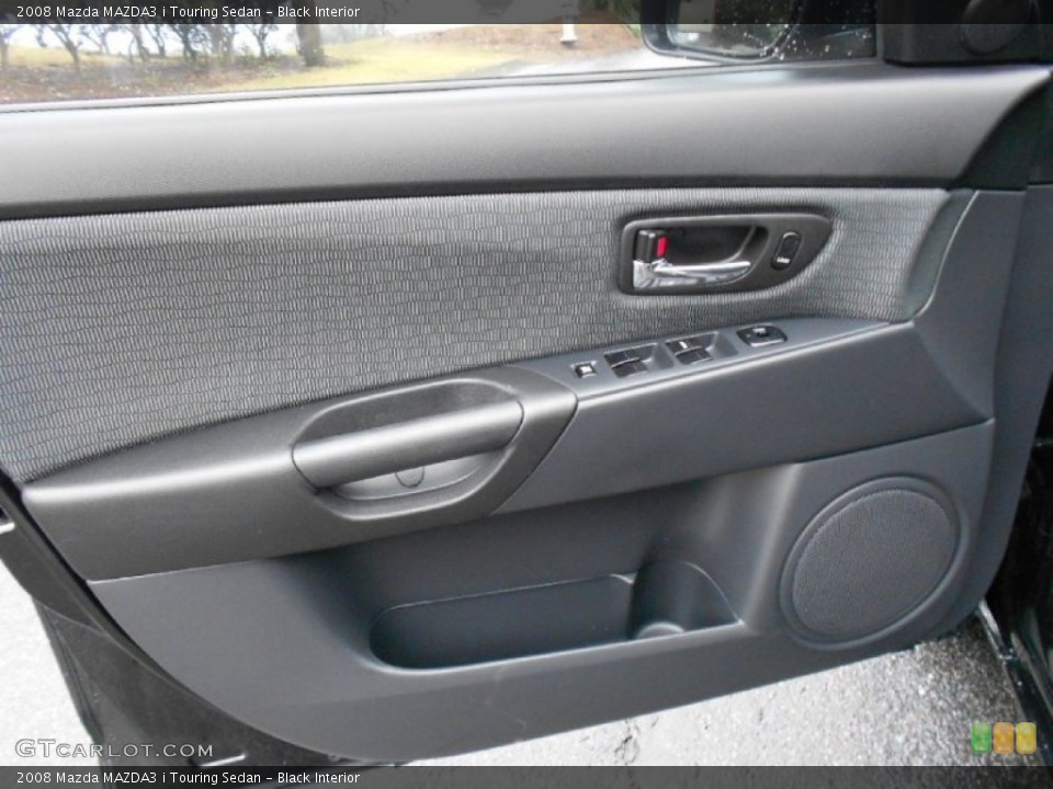 Black Interior Door Panel for the 2008 Mazda MAZDA3 i Touring Sedan #60162573