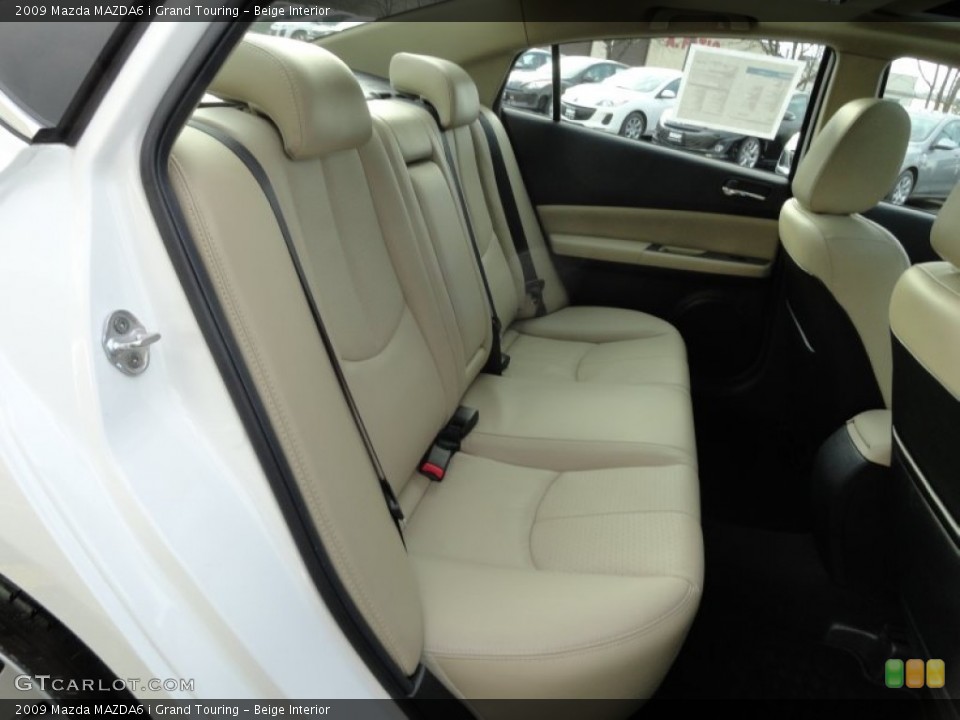 Beige Interior Rear Seat for the 2009 Mazda MAZDA6 i Grand Touring #60162642