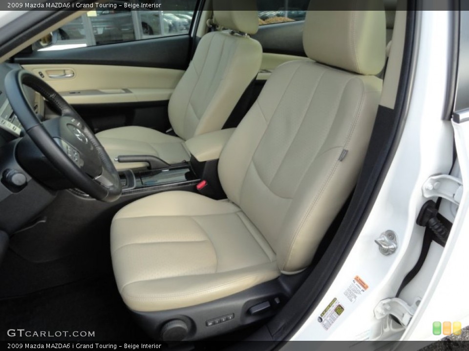 Beige Interior Front Seat for the 2009 Mazda MAZDA6 i Grand Touring #60162702