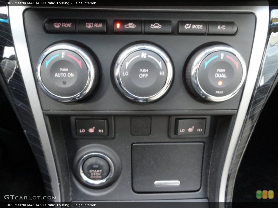 Beige Interior Controls for the 2009 Mazda MAZDA6 i Grand Touring #60162810