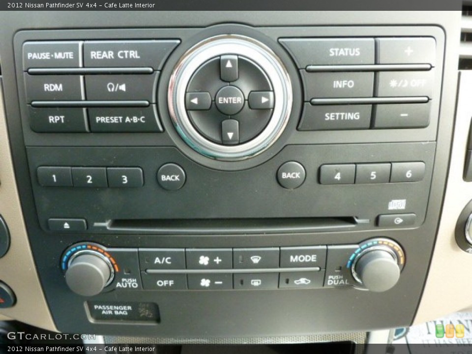Cafe Latte Interior Controls for the 2012 Nissan Pathfinder SV 4x4 #60164463