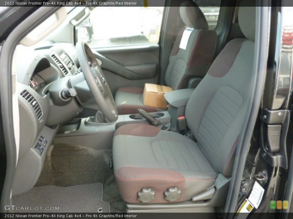 Pro 4X Graphite/Red Interior Front Seat for the 2012 Nissan Frontier Pro-4X King Cab 4x4 #60165360