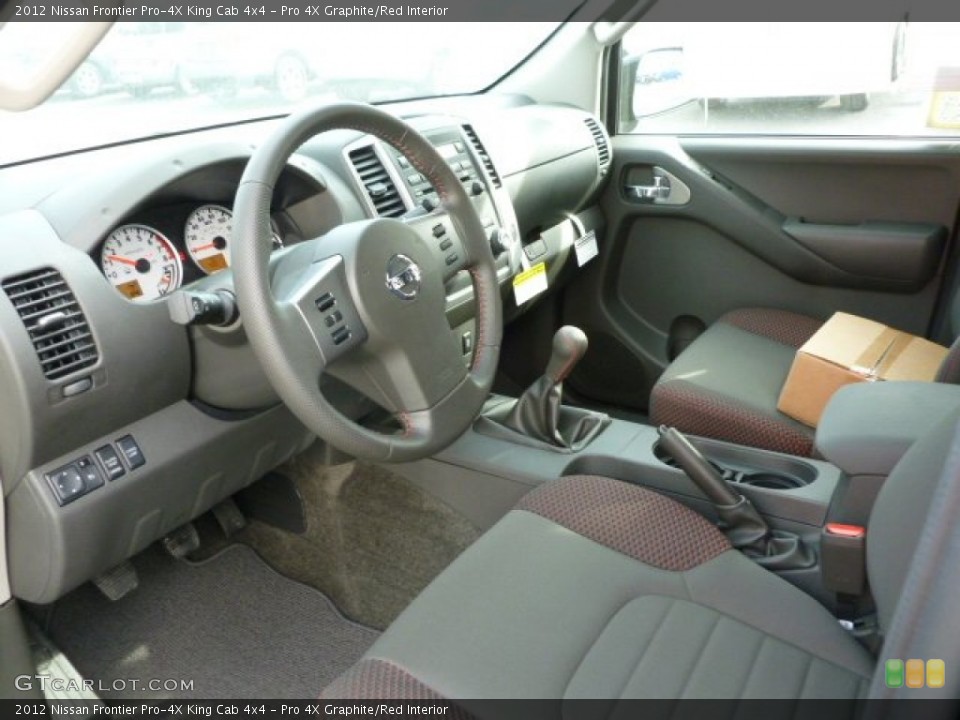 Pro 4X Graphite/Red Interior Photo for the 2012 Nissan Frontier Pro-4X King Cab 4x4 #60165369