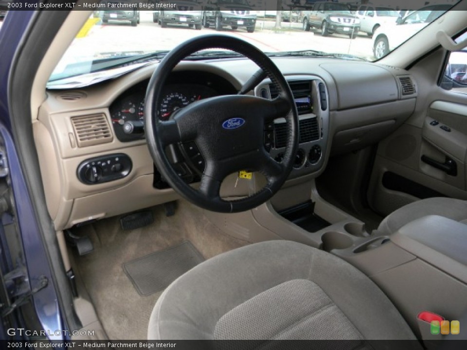 Medium Parchment Beige Interior Dashboard for the 2003 Ford Explorer XLT #60165408