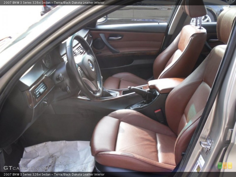 Terra/Black Dakota Leather Interior Photo for the 2007 BMW 3 Series 328xi Sedan #60166537
