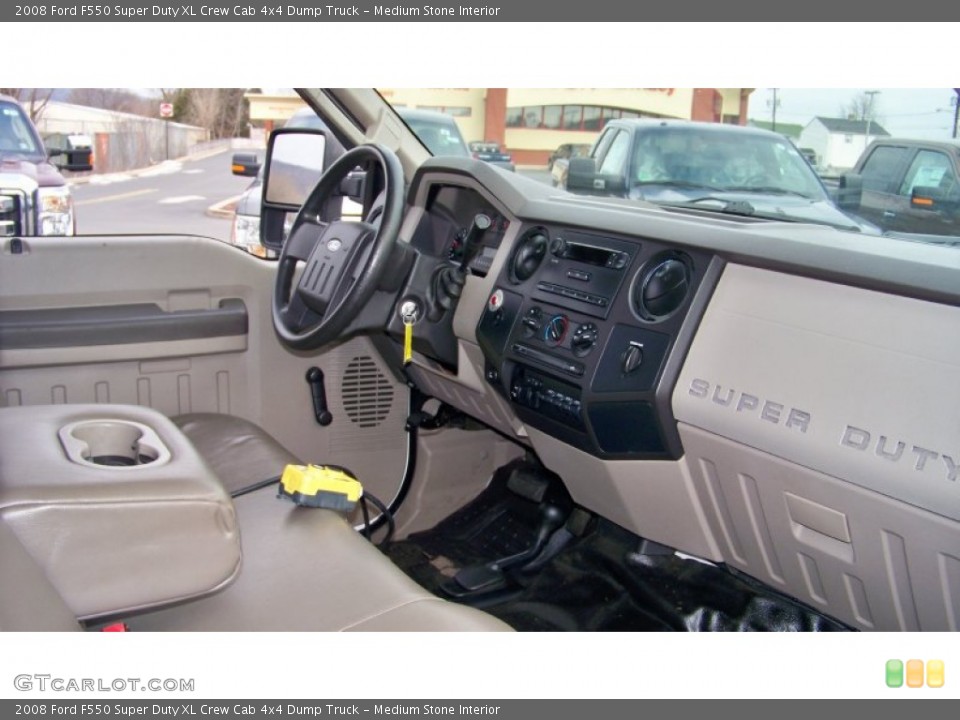 Medium Stone Interior Dashboard for the 2008 Ford F550 Super Duty XL Crew Cab 4x4 Dump Truck #60167340