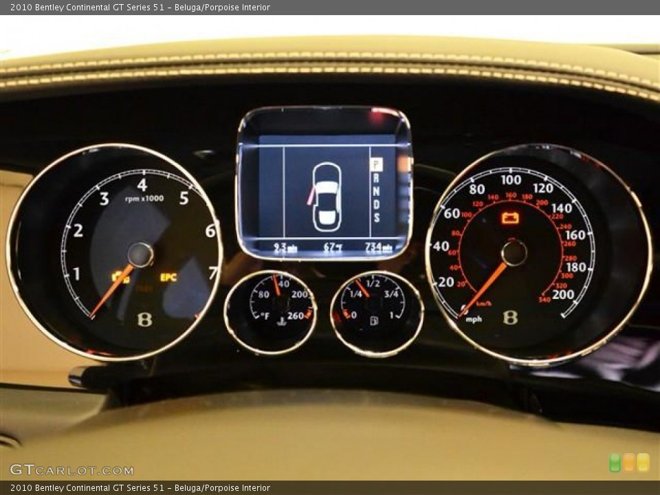 Beluga/Porpoise Interior Gauges for the 2010 Bentley Continental GT Series 51 #60167457