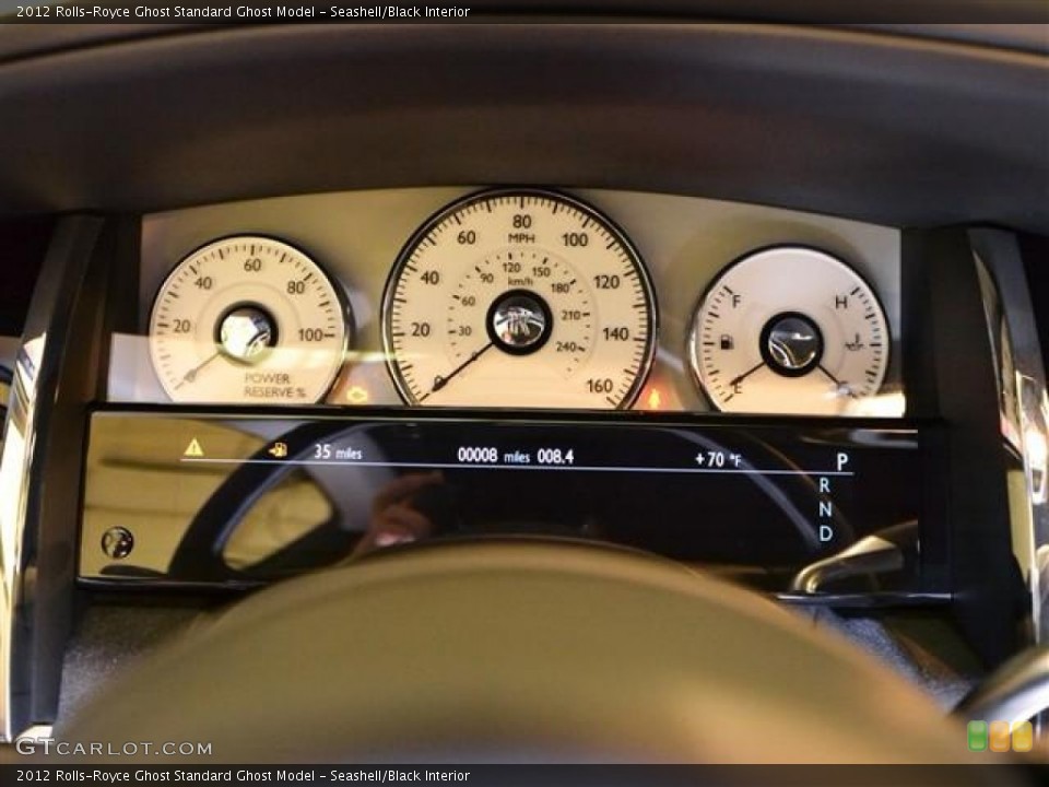 Seashell/Black Interior Gauges for the 2012 Rolls-Royce Ghost  #60167946