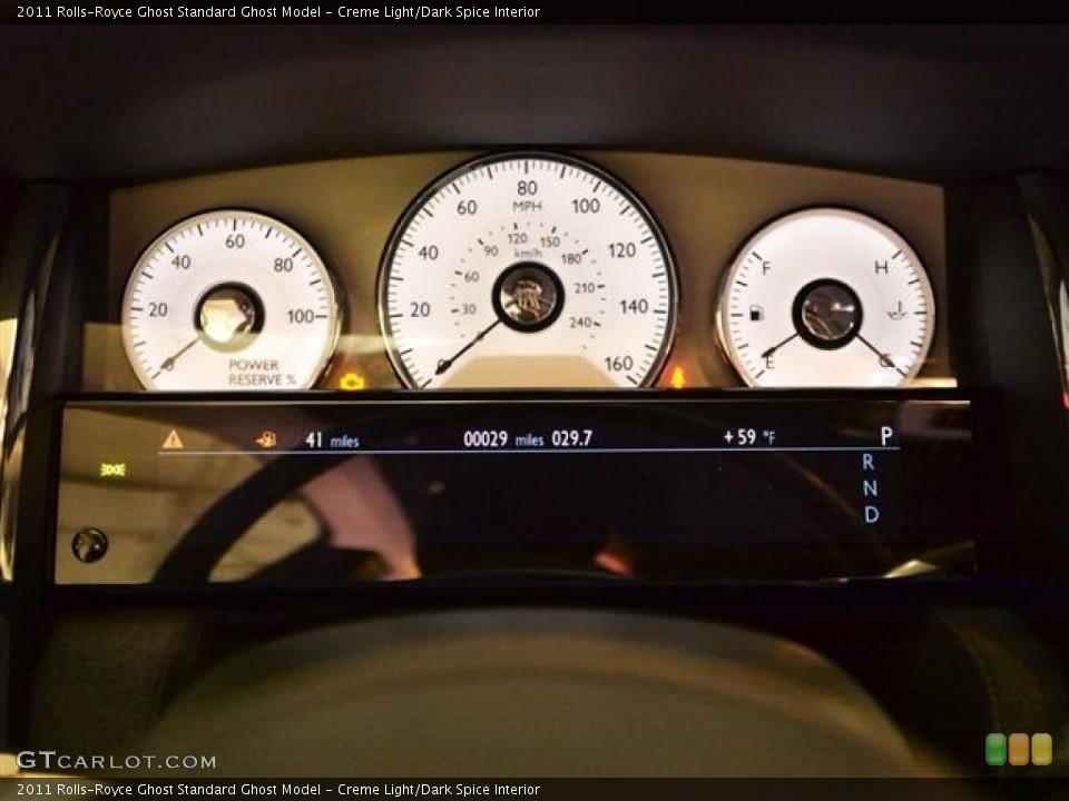 Creme Light/Dark Spice Interior Gauges for the 2011 Rolls-Royce Ghost  #60168219