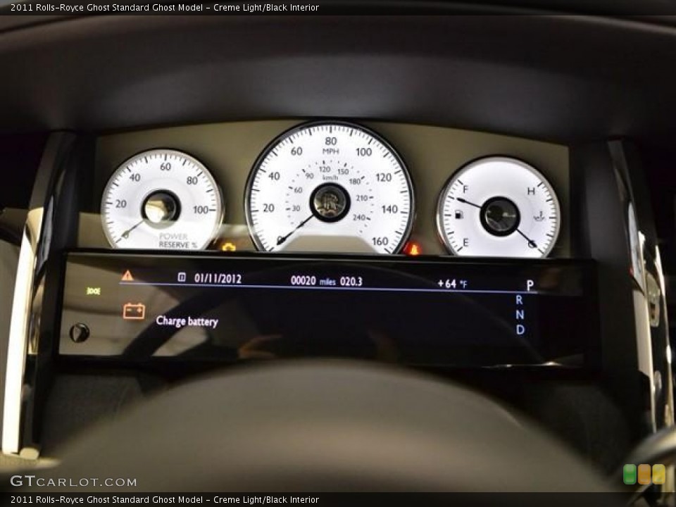 Creme Light/Black Interior Gauges for the 2011 Rolls-Royce Ghost  #60169227