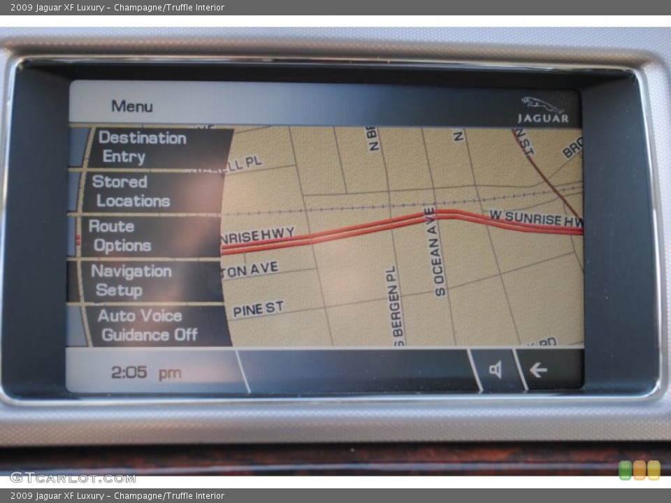 Champagne/Truffle Interior Navigation for the 2009 Jaguar XF Luxury #60169416