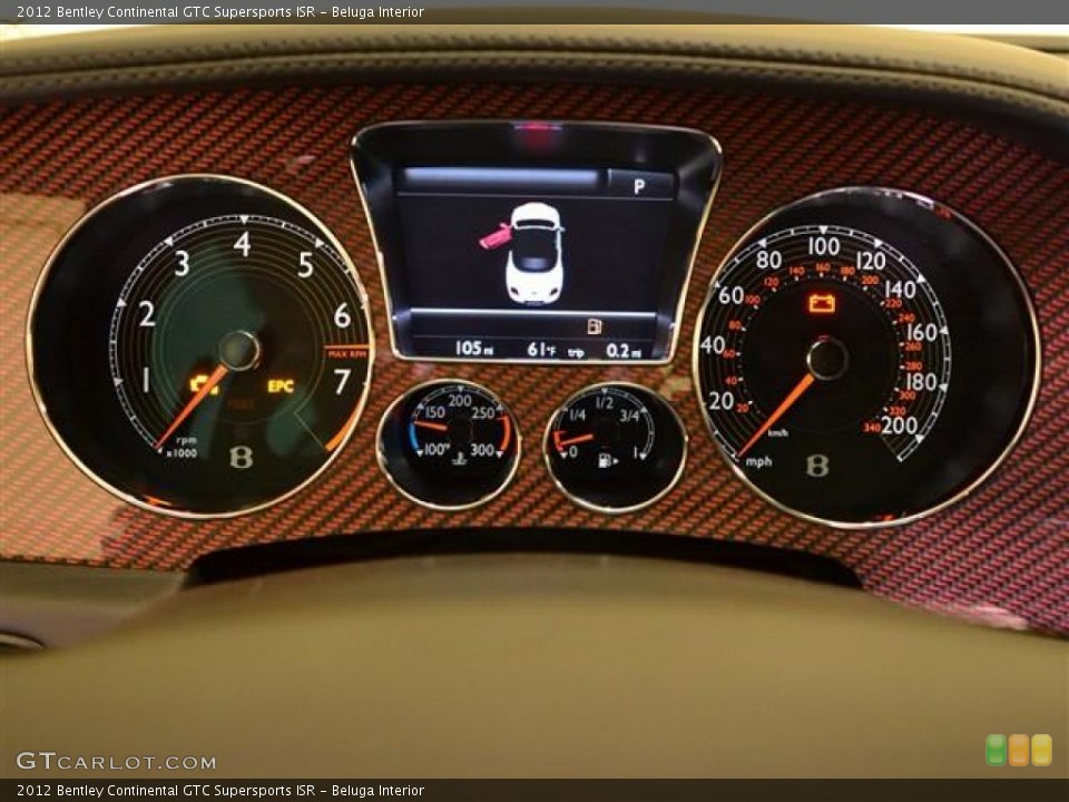Beluga Interior Gauges for the 2012 Bentley Continental GTC Supersports ISR #60170166