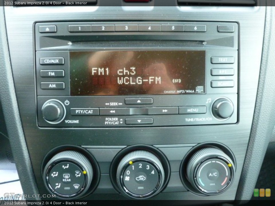 Black Interior Controls for the 2012 Subaru Impreza 2.0i 4 Door #60171507