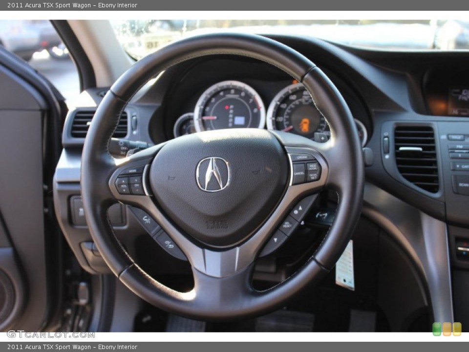Ebony Interior Steering Wheel for the 2011 Acura TSX Sport Wagon #60171792