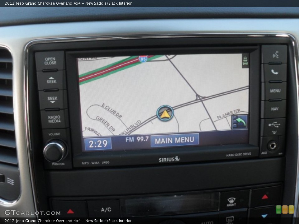 New Saddle/Black Interior Navigation for the 2012 Jeep Grand Cherokee Overland 4x4 #60173577