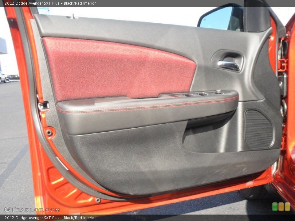 Black/Red Interior Door Panel for the 2012 Dodge Avenger SXT Plus #60173640