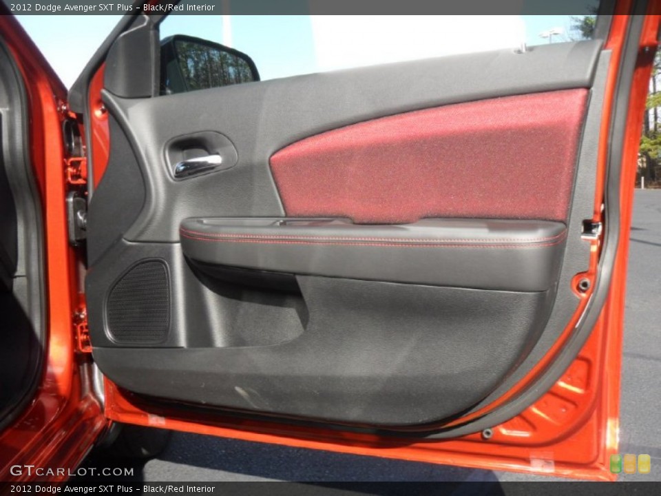 Black/Red Interior Door Panel for the 2012 Dodge Avenger SXT Plus #60173679