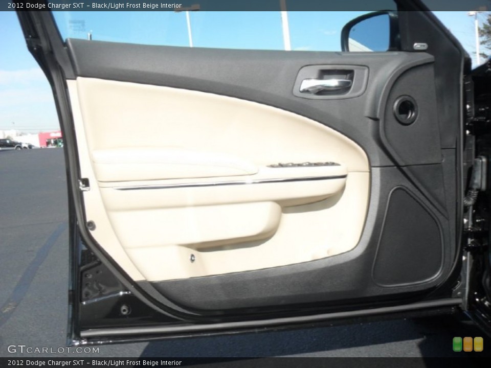 Black/Light Frost Beige Interior Door Panel for the 2012 Dodge Charger SXT #60173850