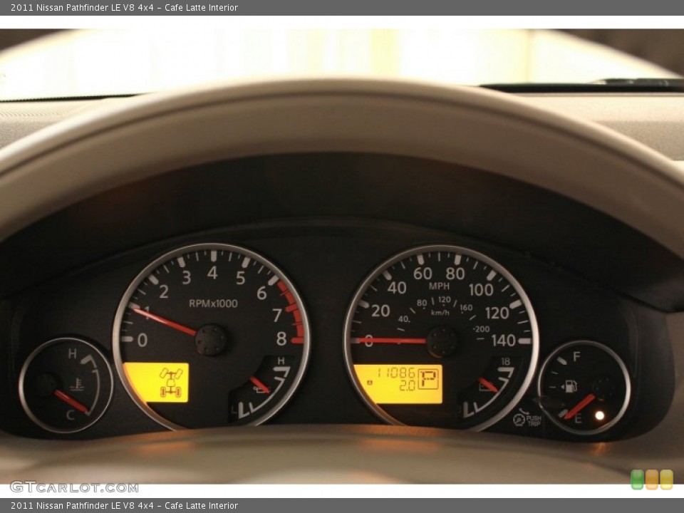 Cafe Latte Interior Gauges for the 2011 Nissan Pathfinder LE V8 4x4 #60174330