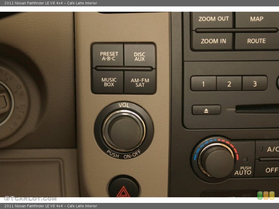 Cafe Latte Interior Controls for the 2011 Nissan Pathfinder LE V8 4x4 #60174339