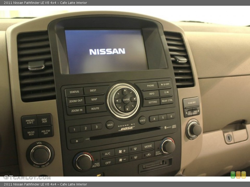 Cafe Latte Interior Controls for the 2011 Nissan Pathfinder LE V8 4x4 #60174342