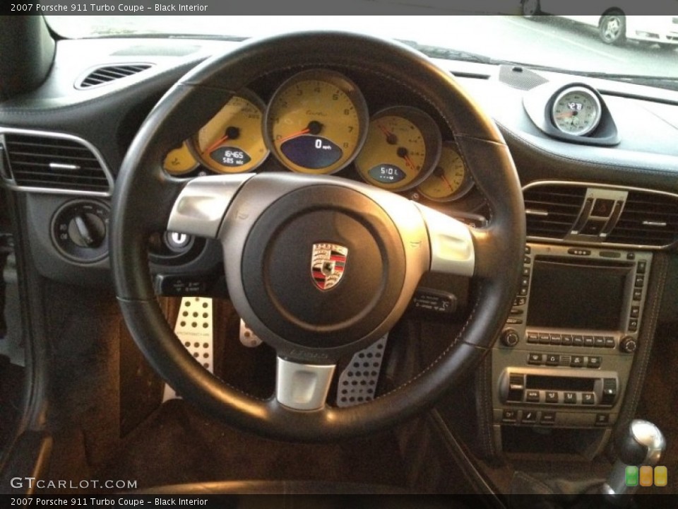 Black Interior Steering Wheel for the 2007 Porsche 911 Turbo Coupe #60176772